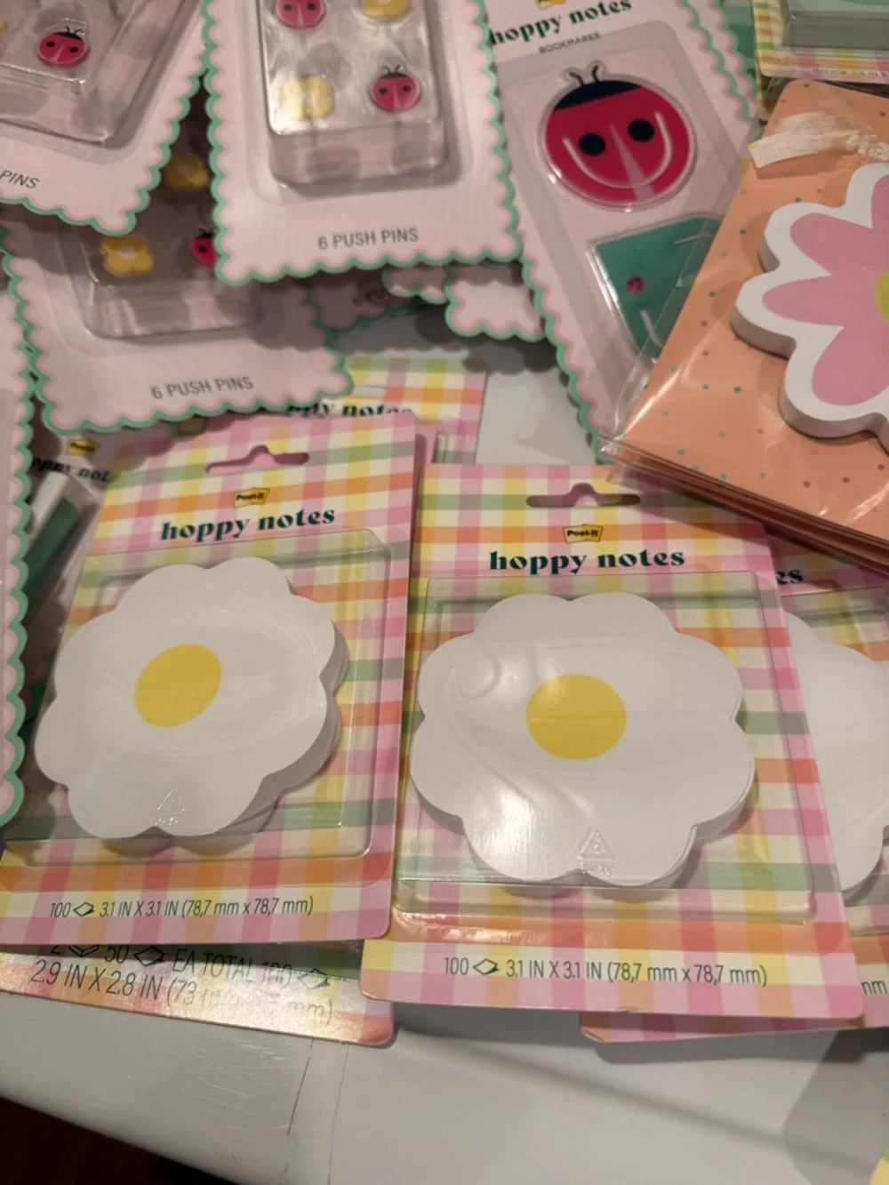 Hoppy Notes Spring Sticky Note Set - Yellow & Pink - Picture 2 of 5
